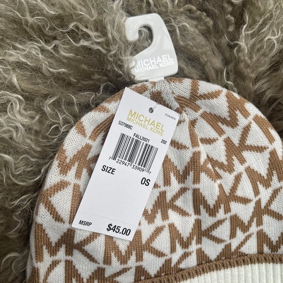 NWT MICHAEL Michael Kors original Logo Beanie hat main image 4